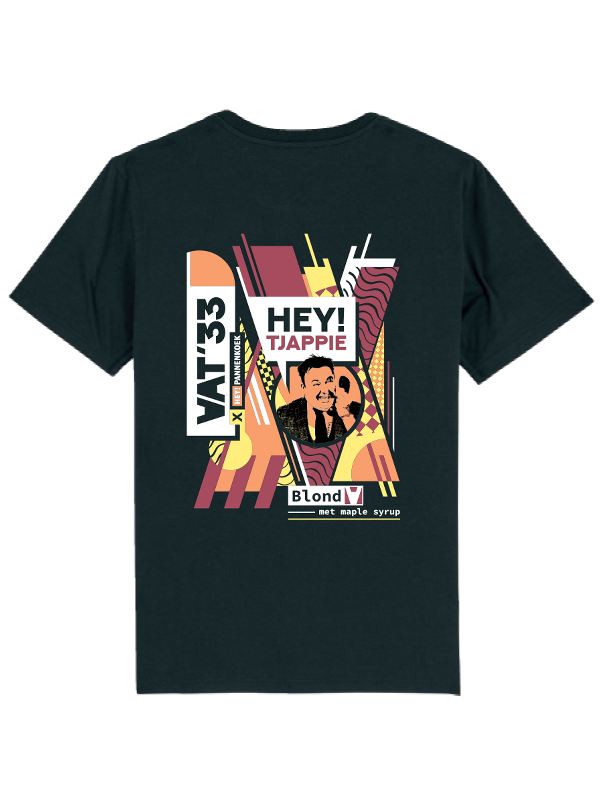 Hey!Tjappie T-Shirt Zwart