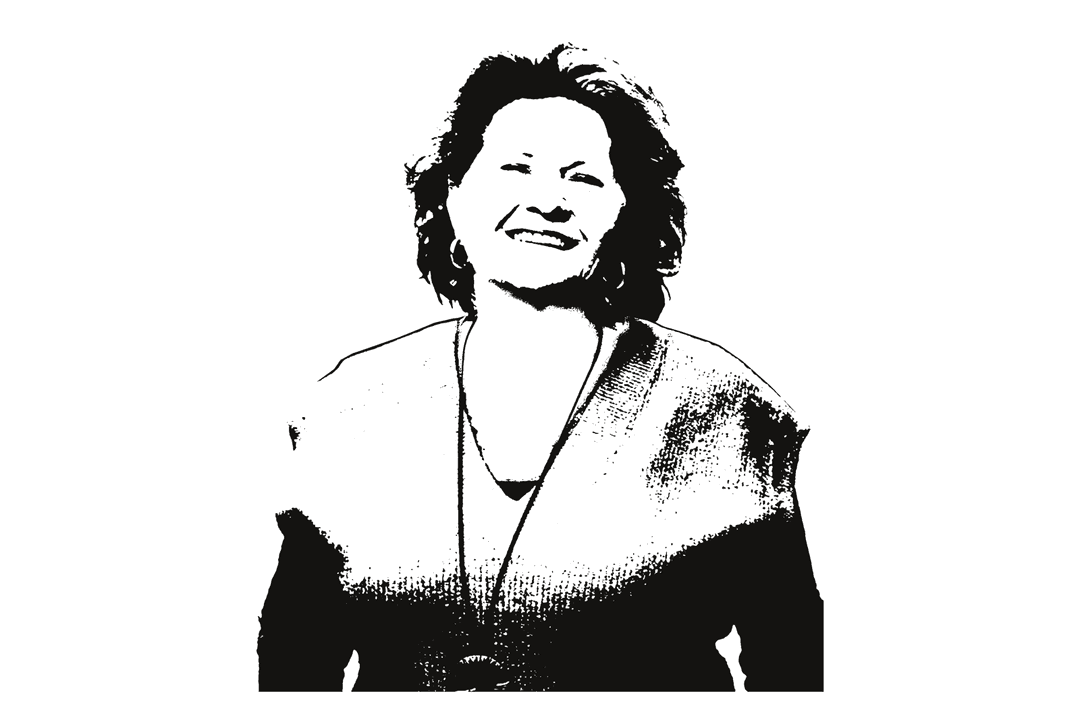 Portret van de moeder achter de Sloppy Joe